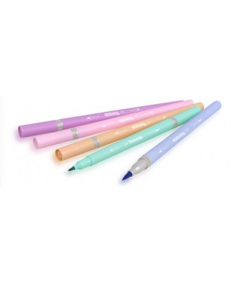 Villem COLORINO kahe otsaga viltpliiatsid pastel, 10 värvi Colorino