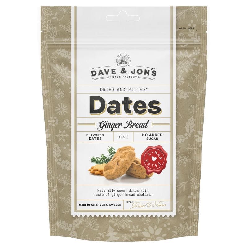 Villem Dave & Jon's maitsestatud datlid "GingerBread" 125g Dave & Jon’s