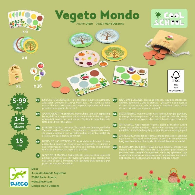 Villem DJECO õppemäng- Loto Vegeto Mondo Djeco