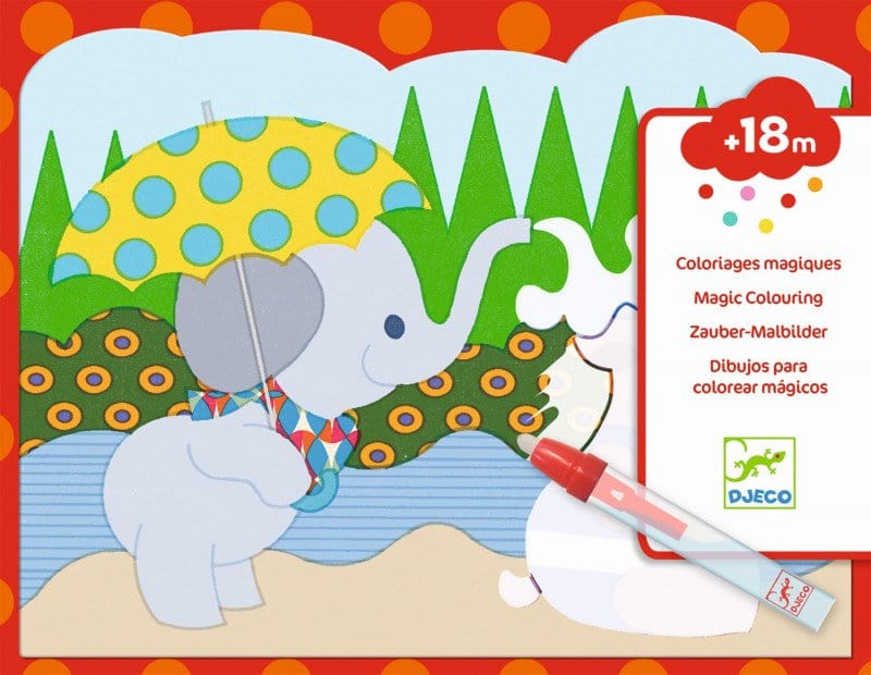 Villem DJECO veega värvitavate piltide komplekt Loomad peidus Djeco