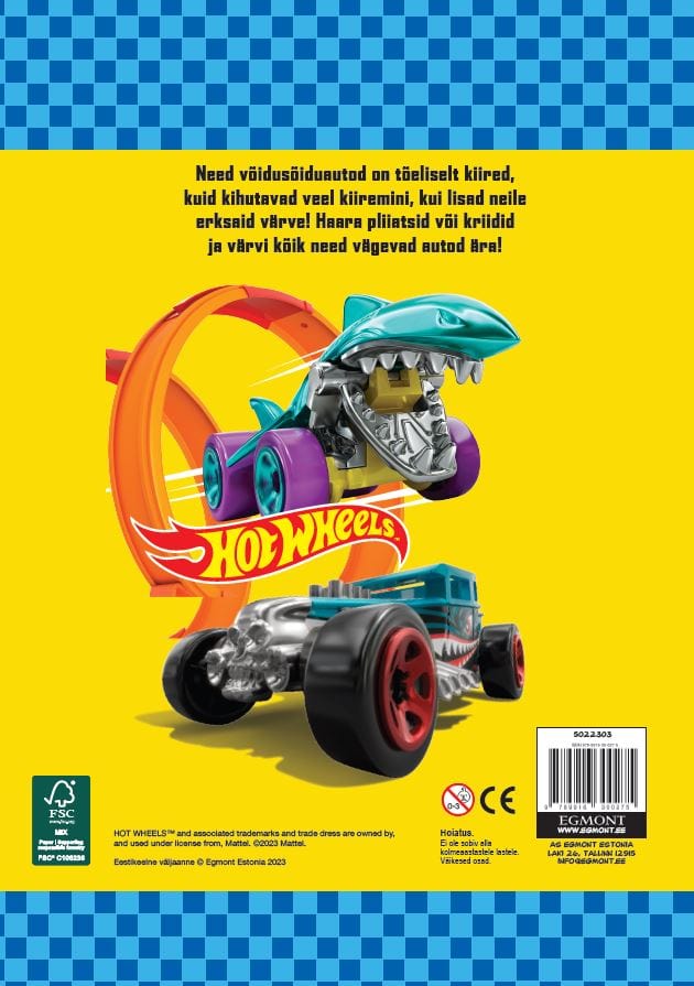 Villem Hot Wheels värviraamat kleepsudega EGMONT
