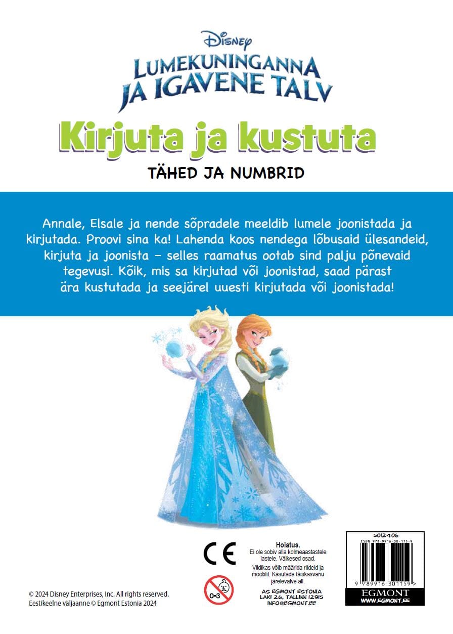 Villem Lumekuninganna ja igavene talv. Kirjuta ja kustuta. Tähed ja numbrid EGMONT