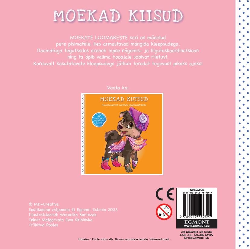 Villem Moekad kiisud kleepsuraamat EGMONT
