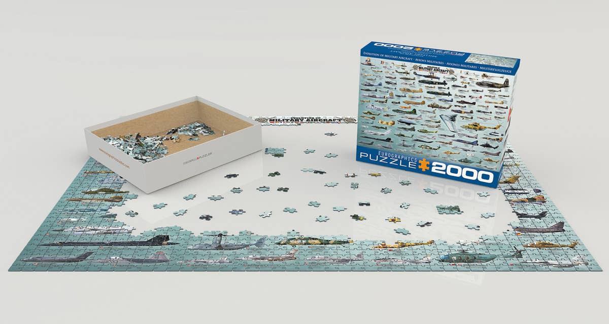Villem Pusle Evolution of Military Aircraft 2000 tk Eurographics Puzzles Europe