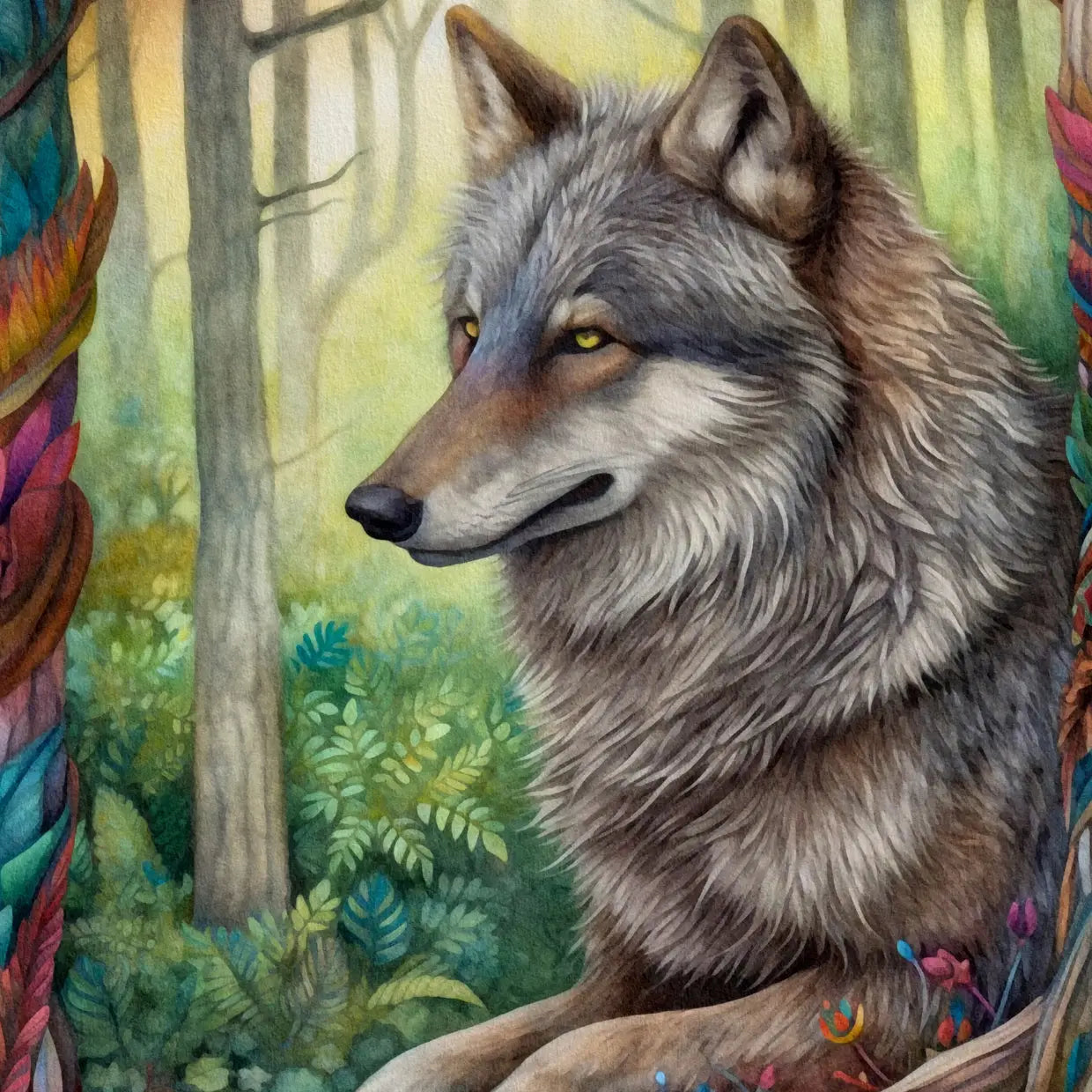Villem Animals of the Forest: Wolf | Postkaart A6 Fripperies