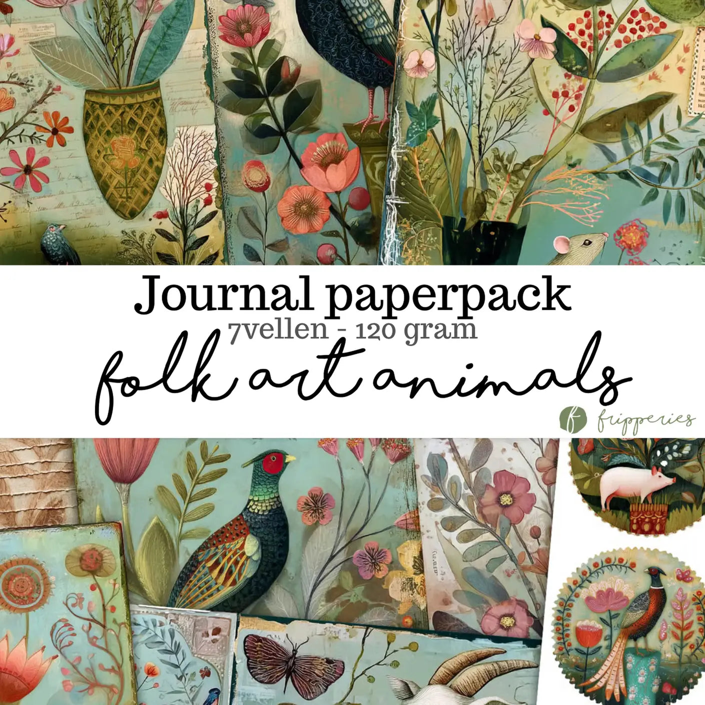Villem Fripperies paberikomplekt – Folk Art Animals Fripperies