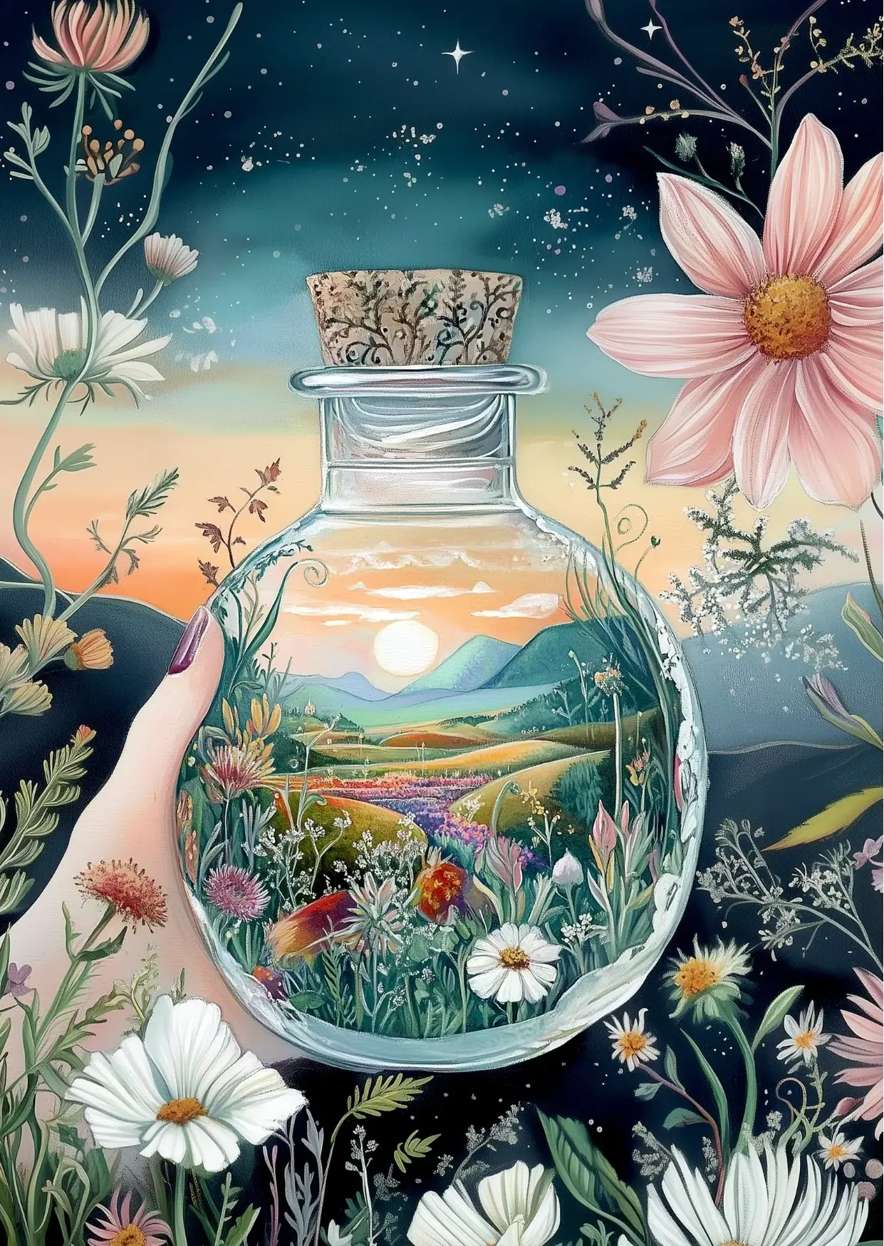 Villem World in a Cup: Fantasy in a Bottle | Postkaart A6 Fripperies