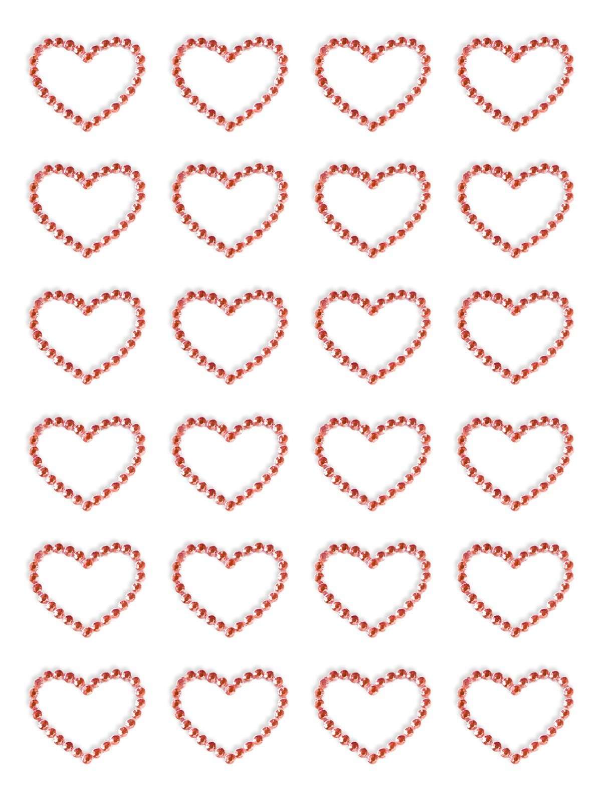 Villem Kristallkleebised südamed punased 24tk Galeria Papieru