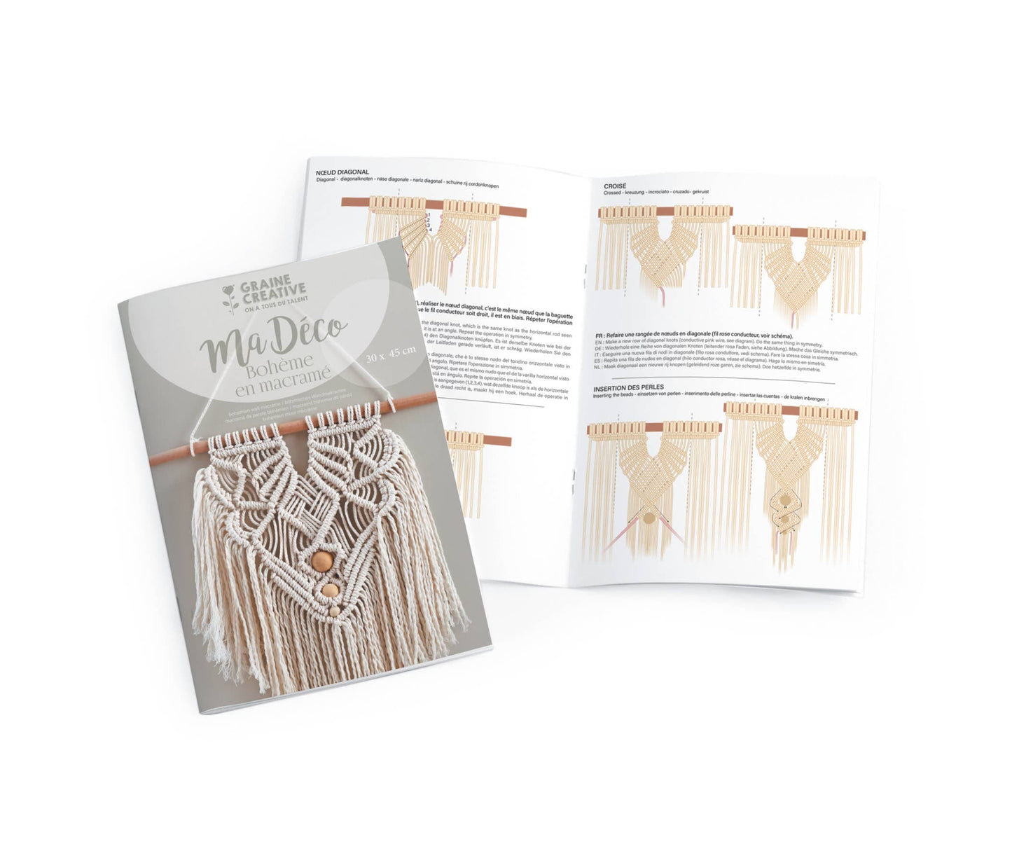 Villem BOHEMIAN ECRU MACRAME KIT Graine Créative