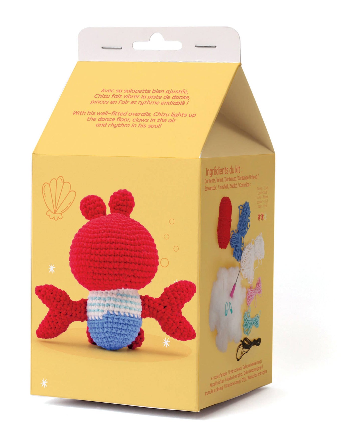 Villem Graine Créative Amigurumi heegeldamisekomplekt- Krabi Graine Créative