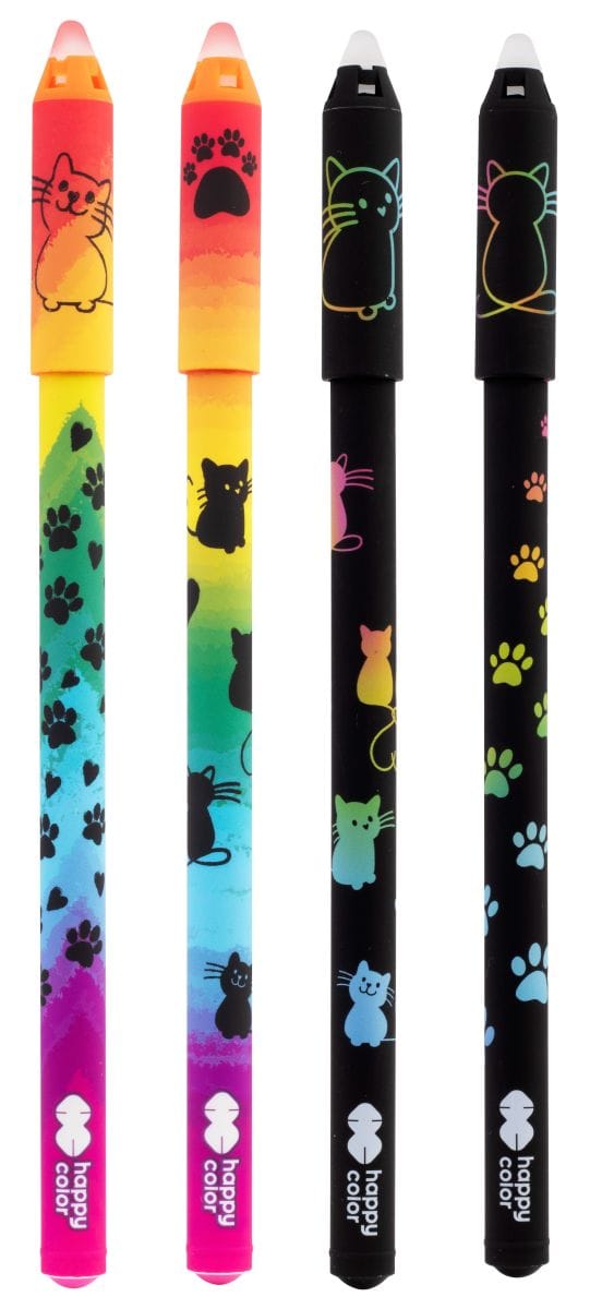 Villem Kustutatav tindipliiats MIAOW, 0.5mm, sinine Happy Color