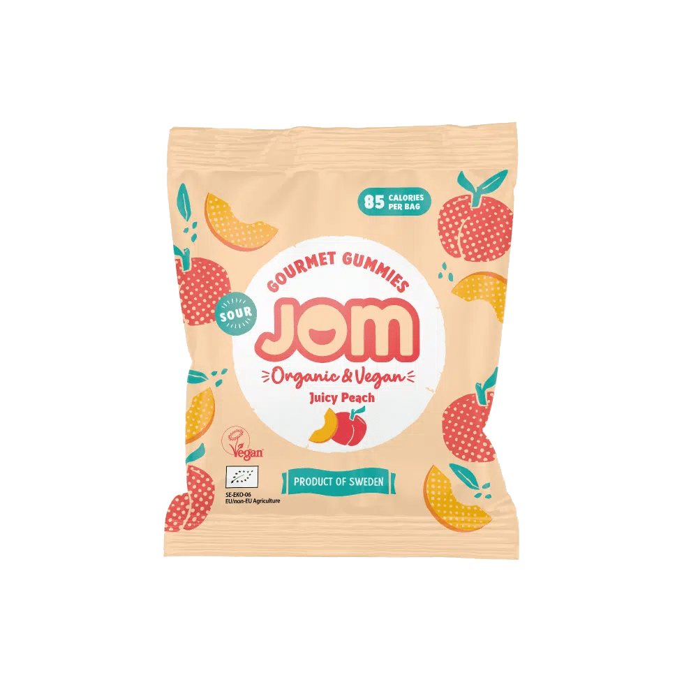 Villem JOM mahedad kummikommid - Hapukas ja Mahlane Virsik- 25g JOM