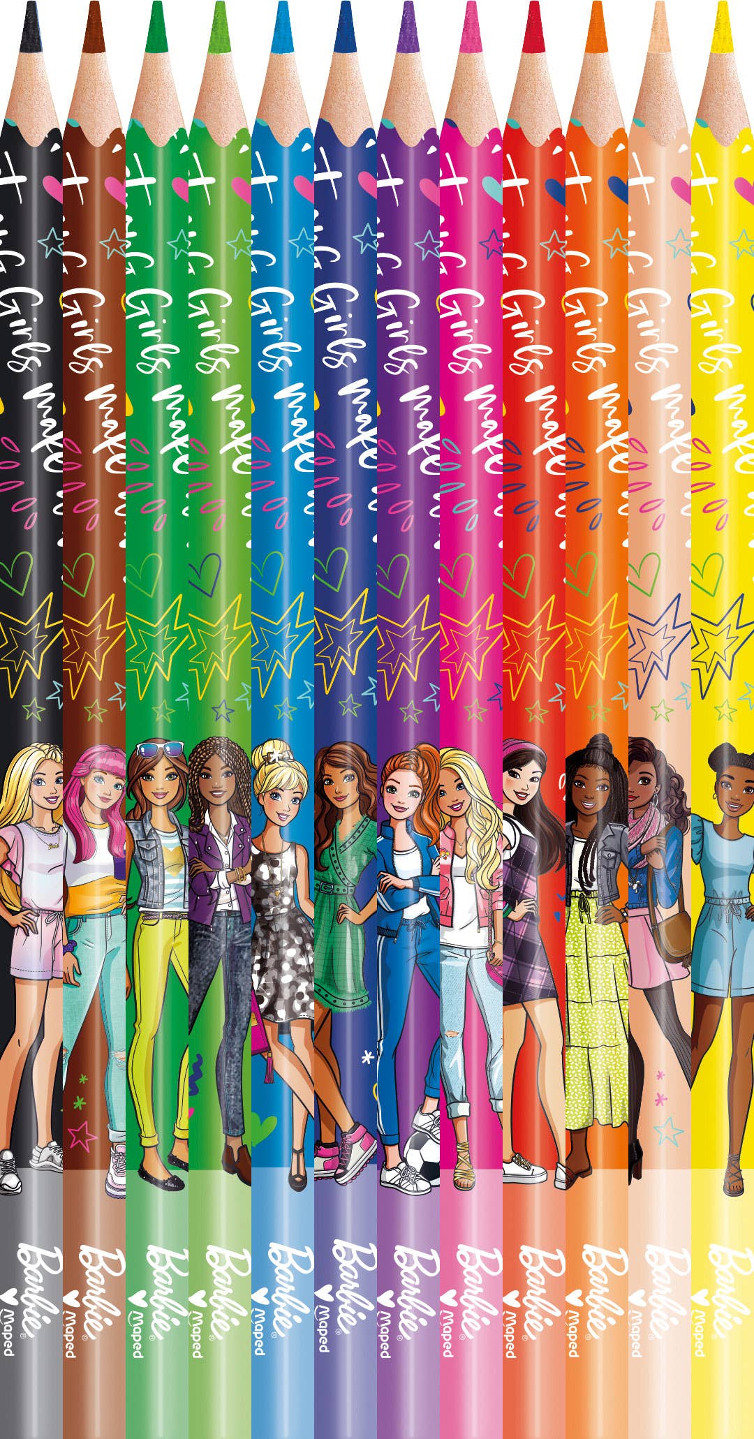 Villem MAPED BARBIE värvipliiatsid kolmnurkse kujuga 12tk Maped