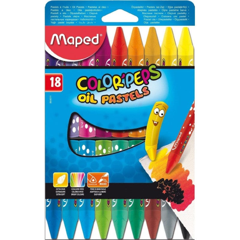 Villem MAPED Color Peps õlipastellid 18tk Maped