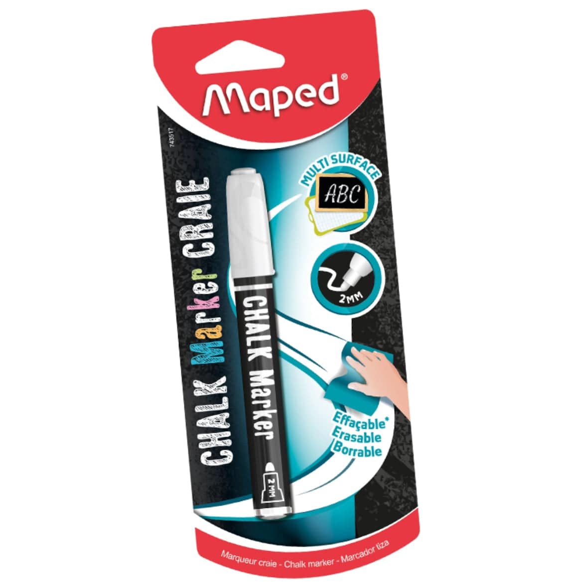 Villem MAPED kriidimarker valge Maped