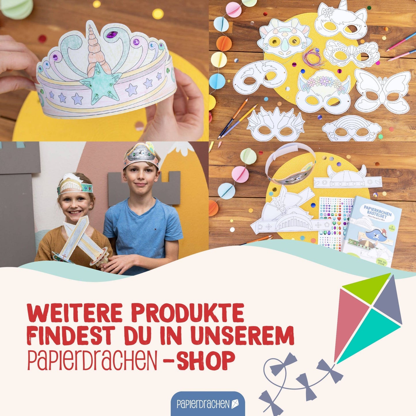 Villem Paberist maskide meisterdamise loovkomplekt, 8 tk Superkangelased Papierdrachen