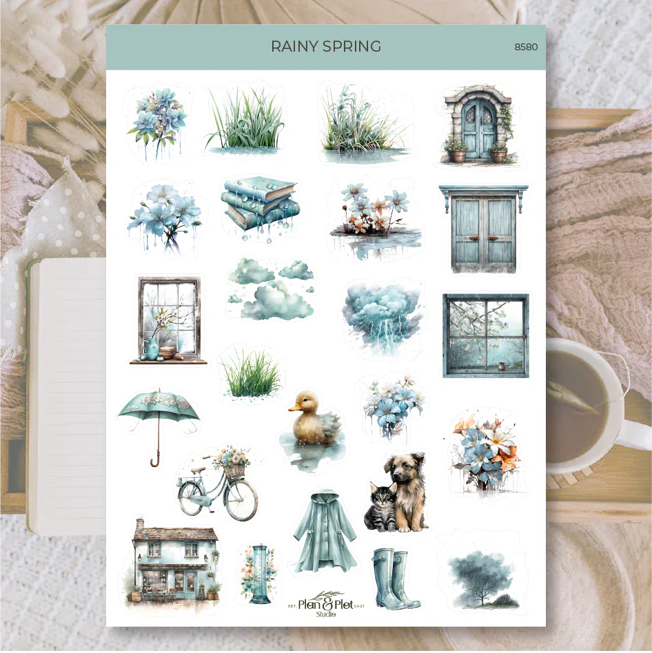 Villem Kleebised: Rainy Spring | valge matt vinüül Plan & Plot Studio
