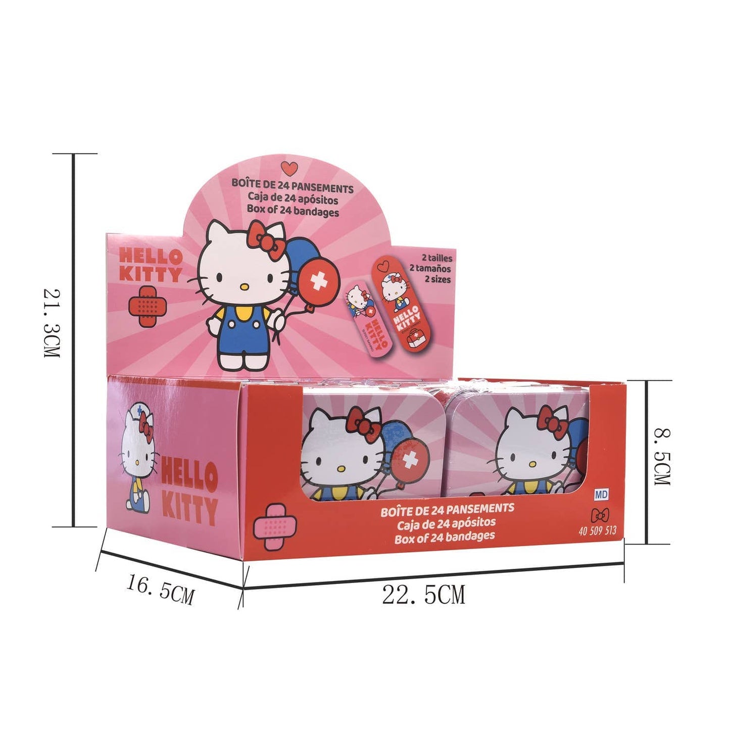 Villem Hello Kitty plaastrid- karbis 24 tk POLYFLAME