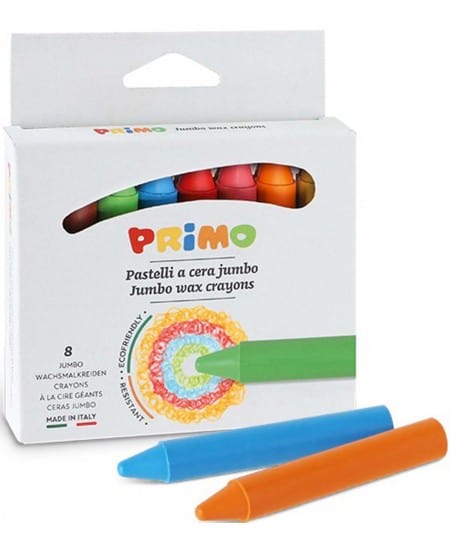 Villem PRIMO Jumbo vahakriidid, 8 värvi Primo