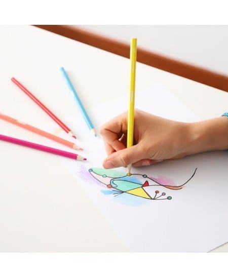 Villem PRIMO kuusnurksete värvipliiatsite komplekt – 12 värvi PRIMO