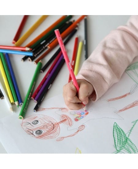 Villem PRIMO värvipliiatsite komplekt koolikarbis – 12 värvi ja 216 tk PRIMO