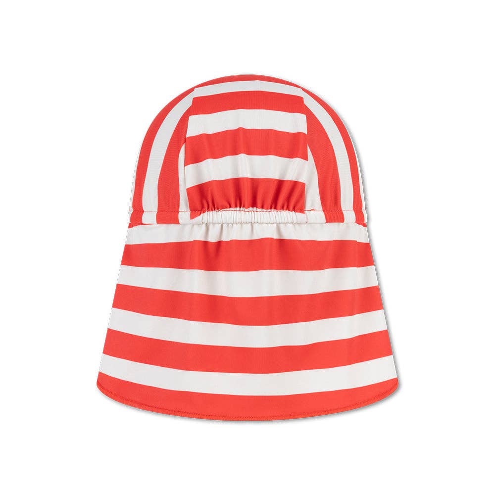 Villem UV Sun Cap - Beige/Red - Coastal Stripe: 1/2 Years Swim Essentials
