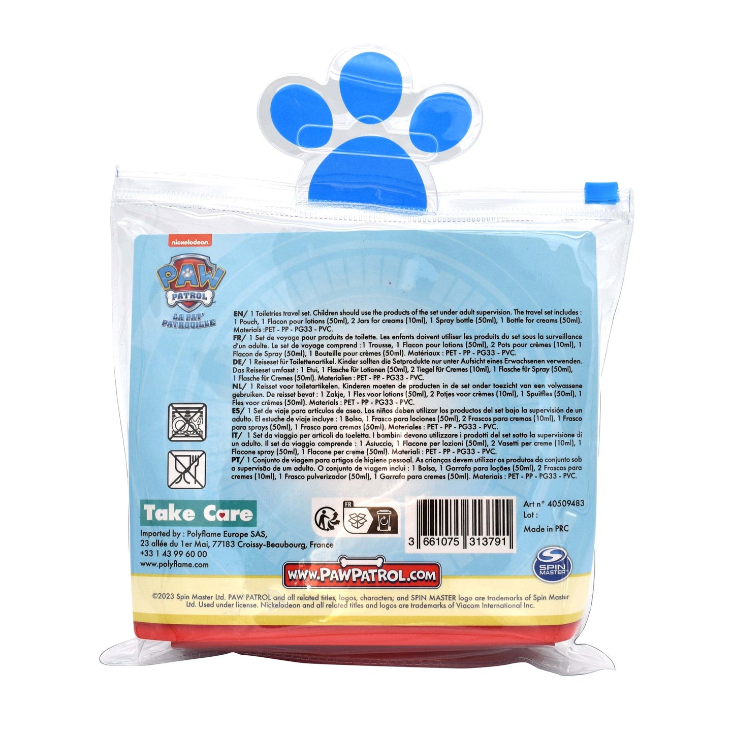 Villem Paw Patrol travel kit Takecare by polyflame europe