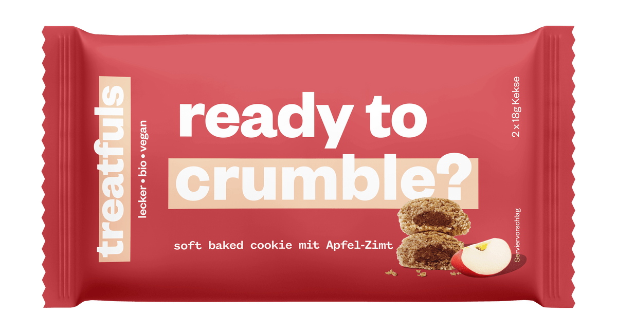 Villem Half-baked oat cookies with apple-cinnamon filling, organic + vegan treatfuls