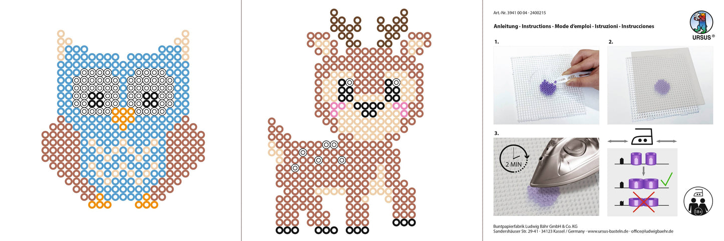 Villem Iron-on bead set "Forest Animals" URSUS®