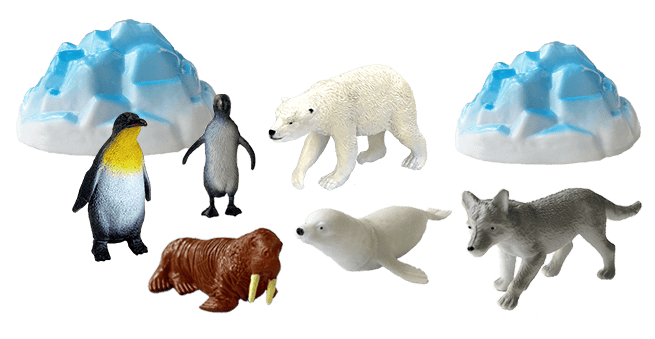 Villem Zimpli Gelli Worlds Arctic Adventure sensoorne polaarmängukomplekt alusega Zimpli Kids