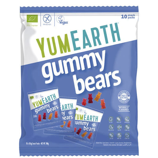 YumEarth mahedad vegan kummikarukesed, 10 × 19,8 g