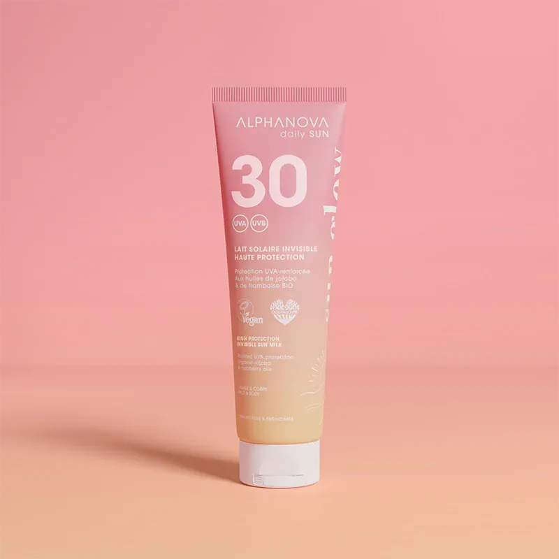 Villem ALPHANOVA DAILY SUN SPF30 veekindel päikesekreem vaarikaseemne ja jojobaõliga monoi lõhnaga, 150 ML ALPHANOVA