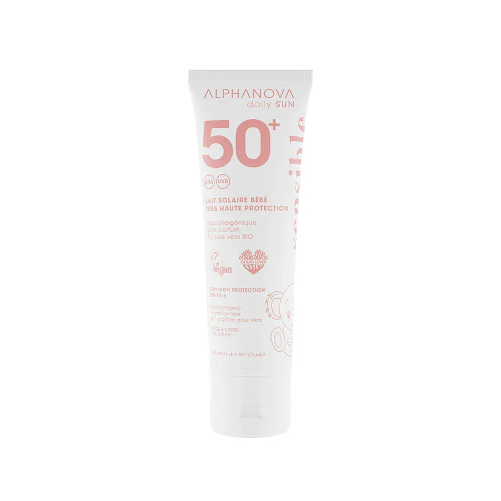 Villem ALPHANOVA DAILY SUN SPF50 lõhnatu liiva ja veekindel päikesekreem beebidele ja tundlikule nahale, 50 ML ALPHANOVA