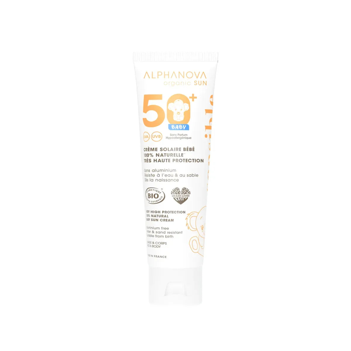 Villem ALPHANOVA orgaaniline beebi päikesekreem SPF50+ – lõhnavaba 50 g ALPHANOVA