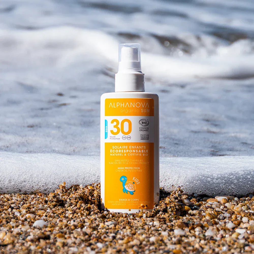 Villem ALPHANOVA SUN SPF30 orgaaniline mineraalne päikesekreem lastele vanilje-aprikoosi lõhnaga 125 ml ALPHANOVA