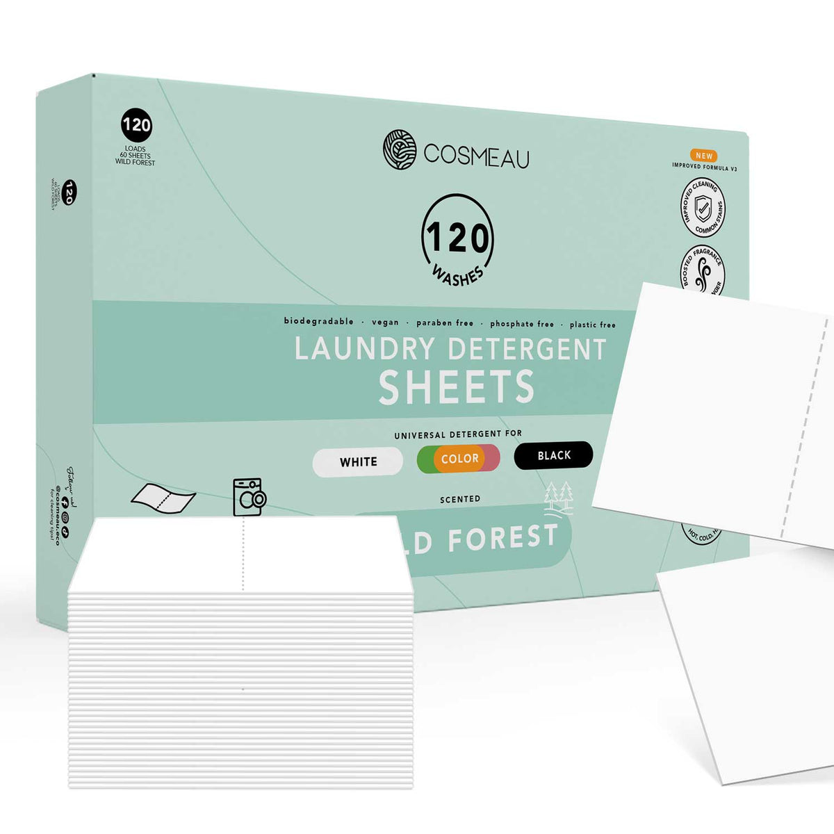 Cosmeau pesulehed Wild Forest, 120 pesu