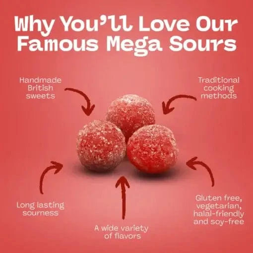 Villem Barnett´s Mega Sour Candy Sour Cherry 104g Barnetts