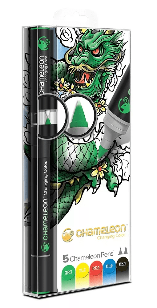 Villem Chameleon Pens komplekt 5 põhitooni markeriga Chameleon Art