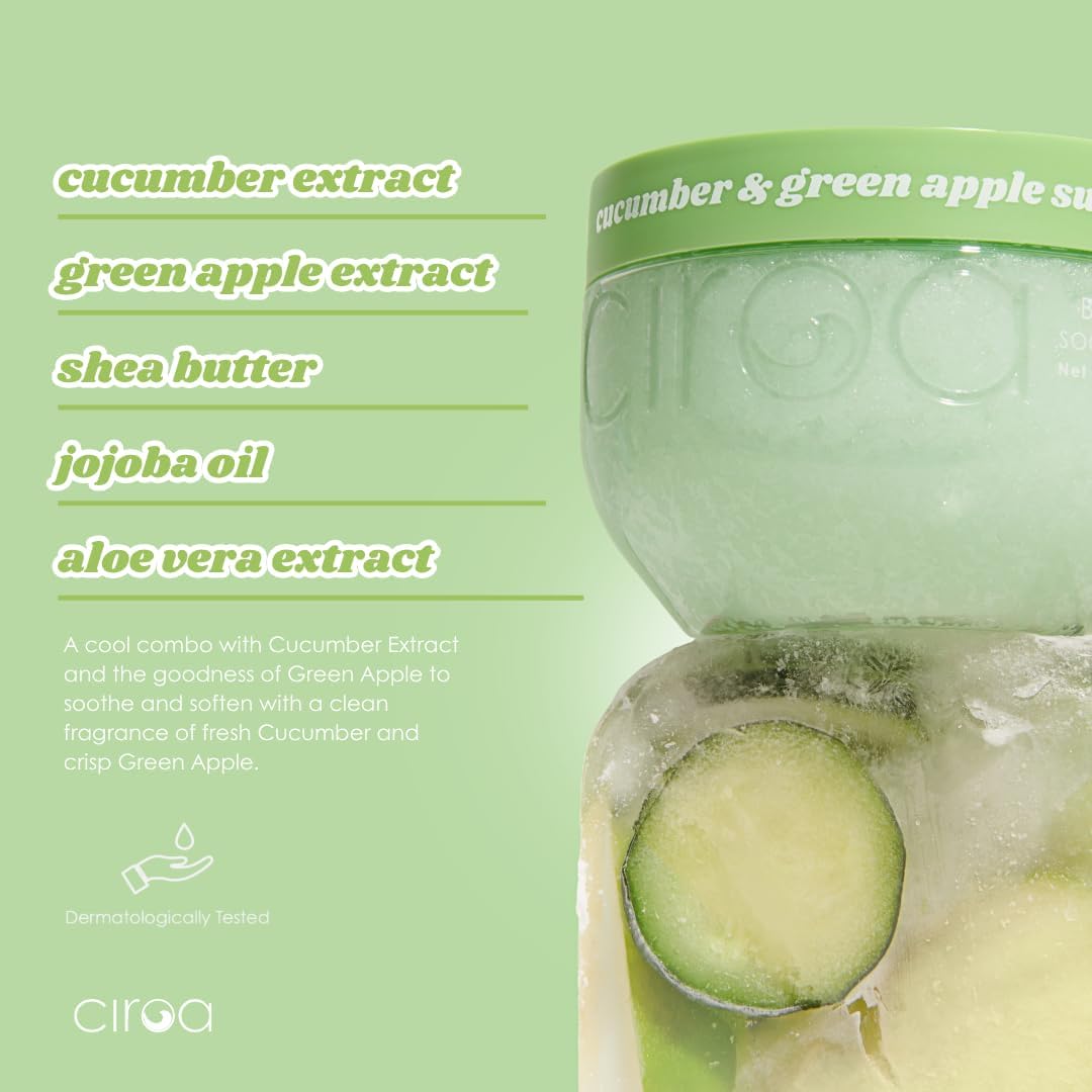 Villem CIROA Soothe & Hydrate Cucumber & Green Apple niisutav kehakoorija 350 g CIROA