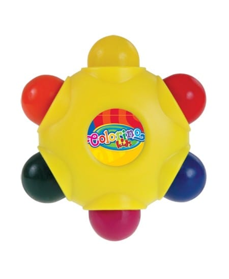 Villem COLORINO ümmargused vahakriidid vormis Baby Line, 6 värvi Colorino