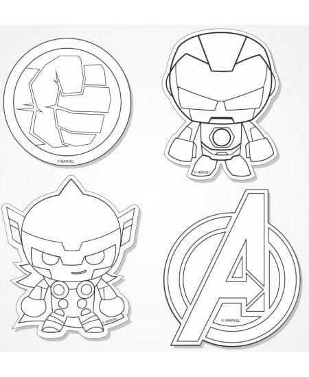 Villem Tee ise! COLORINO Marvel magnetikomplekt 4tk - Avengers Colorino