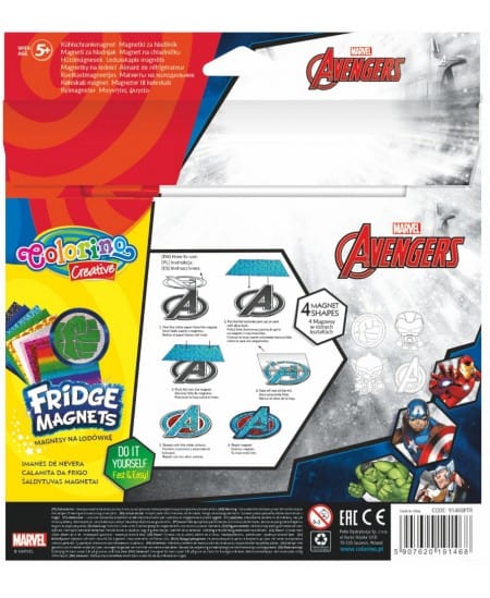 Villem Tee ise! COLORINO Marvel magnetikomplekt 4tk - Avengers Colorino