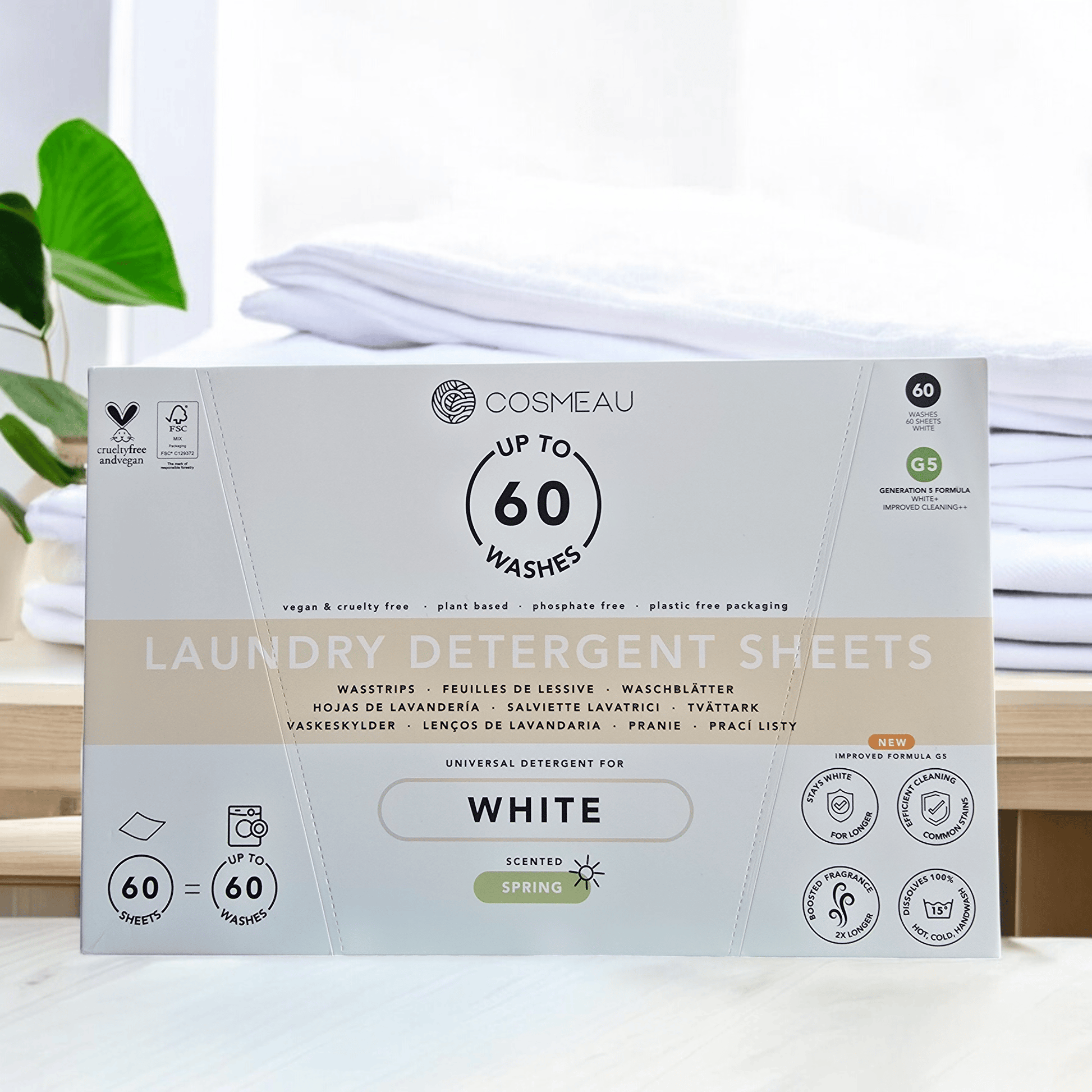 Villem Cosmeau Pesulehed Valgele pesule 60 pesu = 60 lehte Cosmeau