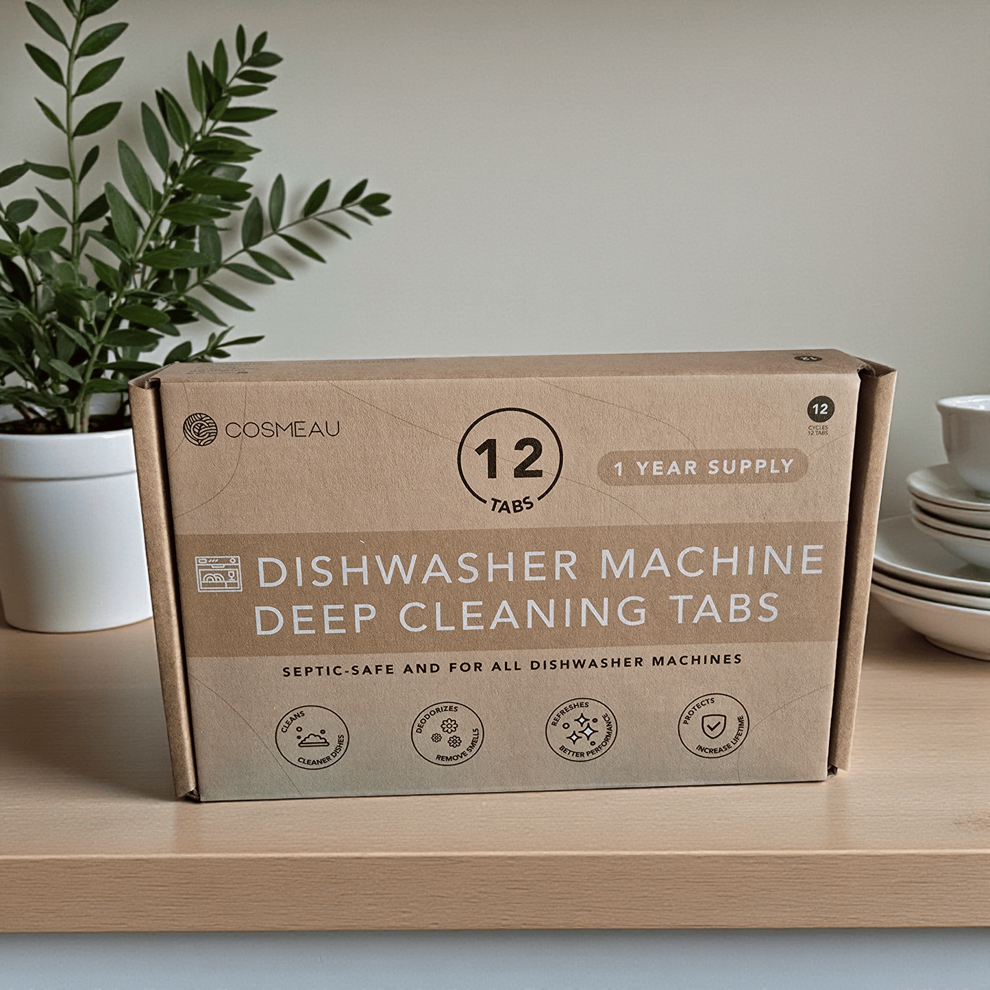 Villem Cosmeau Puhastustabletid Süvapesuks Nõudepesumasinale 12 tk Cosmeau