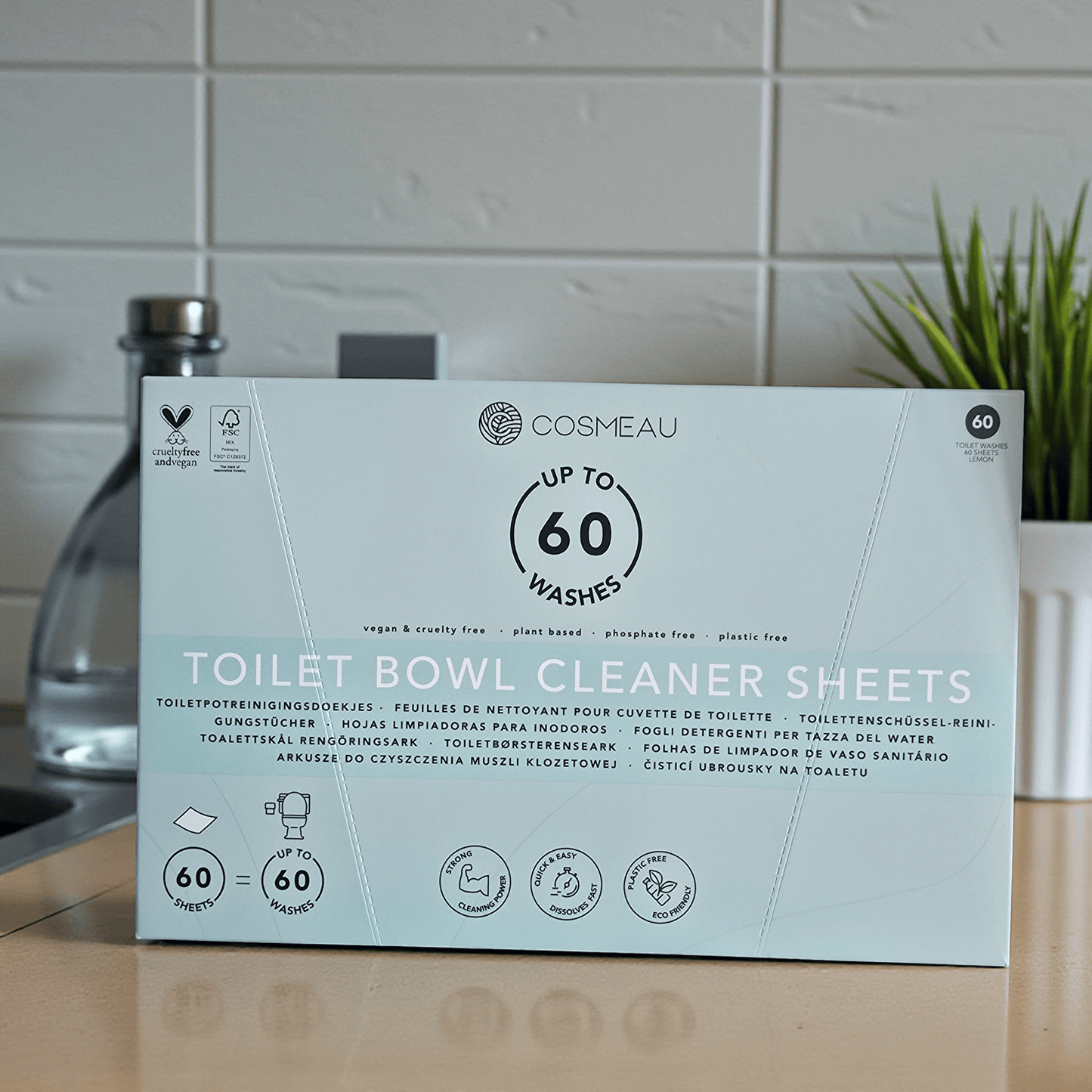 Villem Cosmeau WC-poti puhastuslehed sidrunilõhnaline Cosmeau