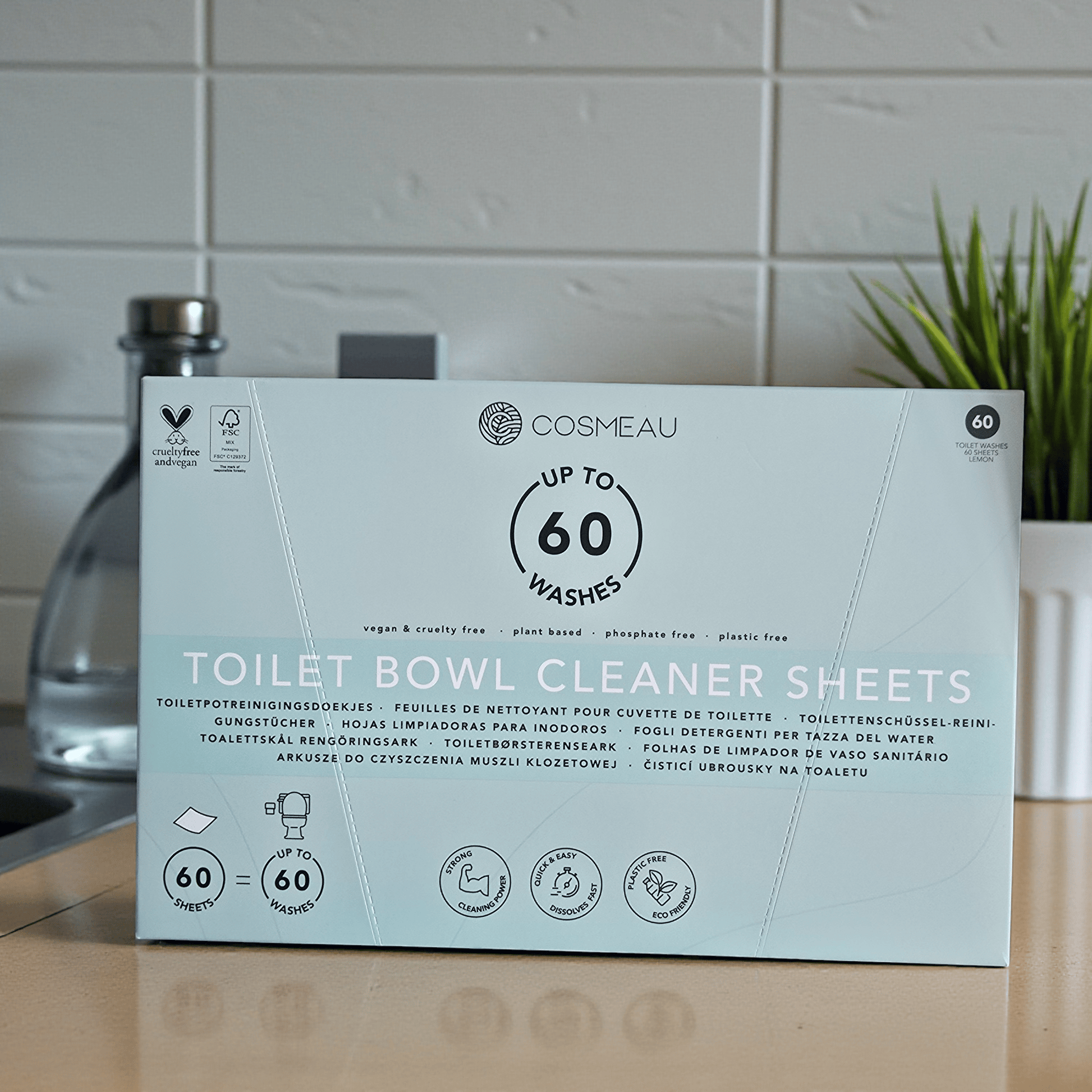 Villem Cosmeau WC-poti puhastuslehed sidrunilõhnaline Cosmeau