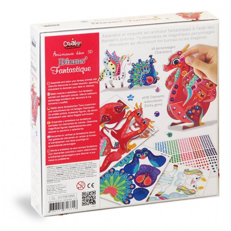 Villem 3D deco animals "Fantastic diams” Créa Lign'