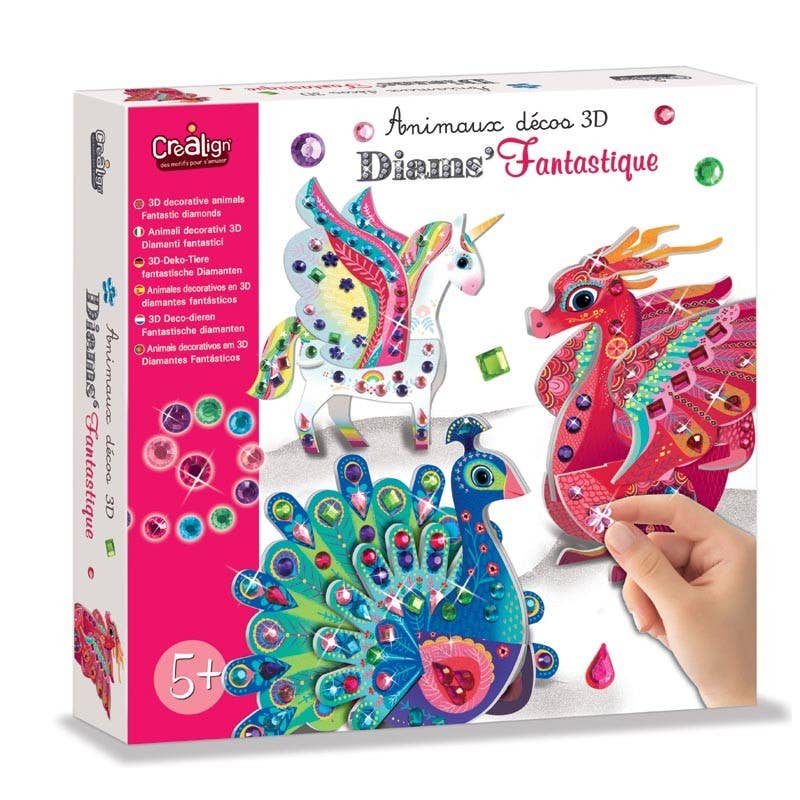 Villem 3D deco animals "Fantastic diams” Créa Lign'