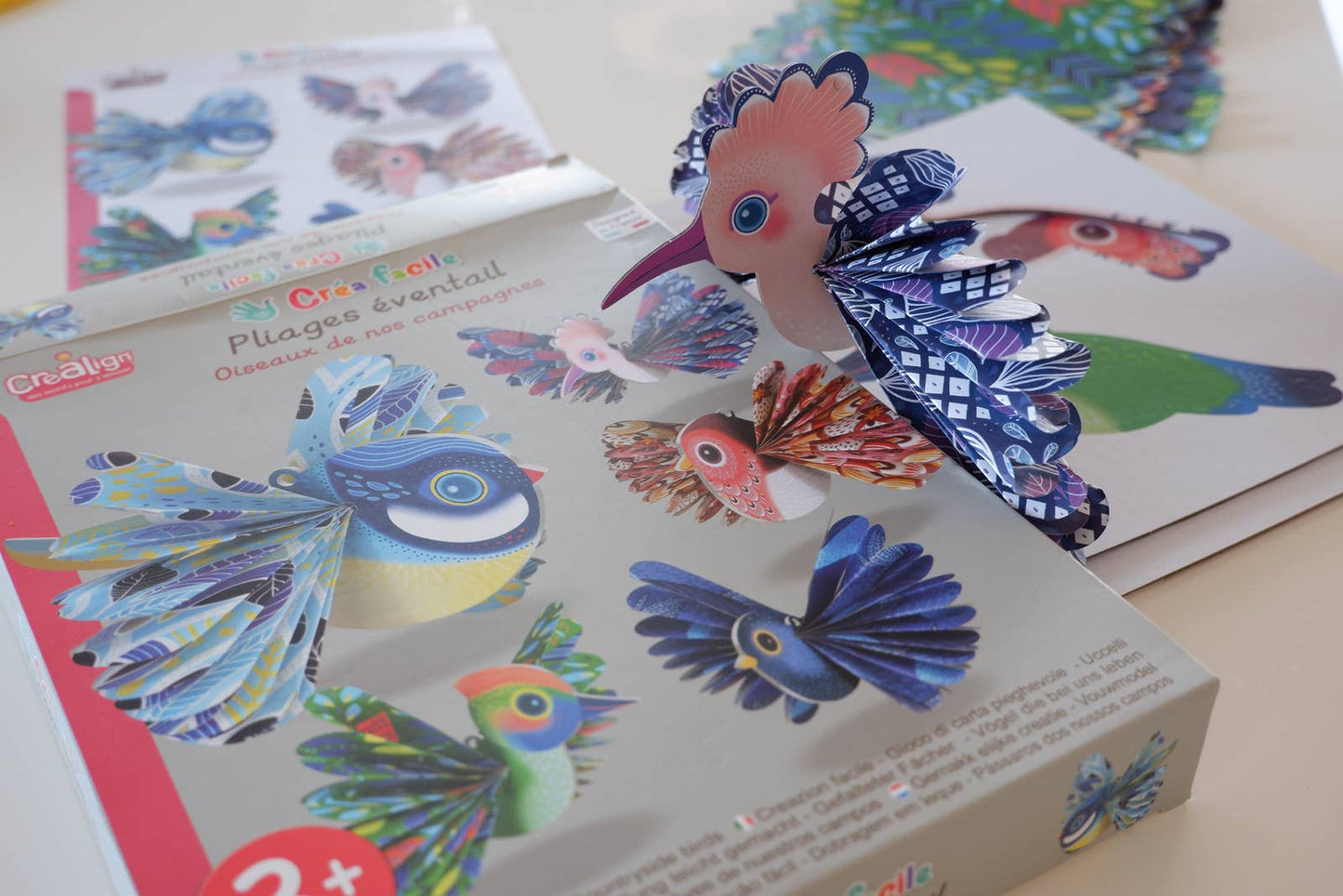 Villem Create easy, folding fans “Birds of our countryside” Créa Lign'