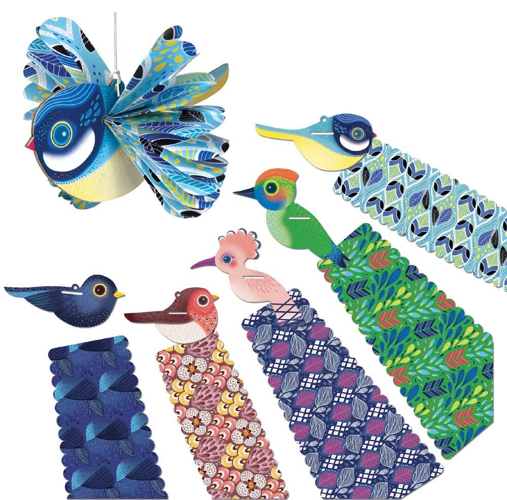 Villem Create easy, folding fans “Birds of our countryside” Créa Lign'